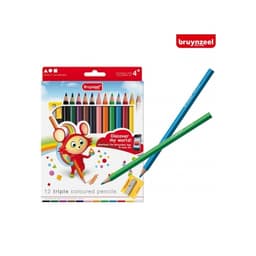 Colored Pencil Bruynzeel Triple 12/Pack - Image 1