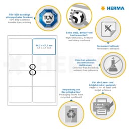 Label Herma Super Print A4  25Sh/Pack White - Image 34