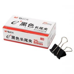 Binder Clip M&G 25Mm 12/Pack Black Abs92729 - Image 1
