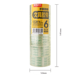 Tape Transparent M&G 24Mmx30Y 6Pcs Clear Ajd97325 - Image 2