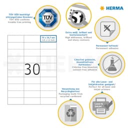 Label Herma Super Print A4 100Sh/Pack White - Image 73