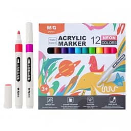 Marker M&G Acrylic 12/Pack Neon Apmt3311 - Image 4