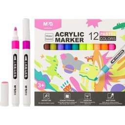Marker M&G Acrylic 12/Pack Pastel Apmt3312 - Image 2