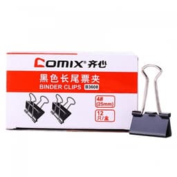 Binder Clip Comix 25Mm 12/Pack Black B3608 - Image 1