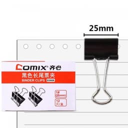 Binder Clip Comix 25Mm 12/Pack Black B3608 - Image 3