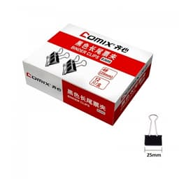 Binder Clip Comix 25Mm 12/Pack Black B3608 - Image 2