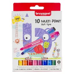 Multi point felt tip set Bruynzeel | 10 colours - Image 1