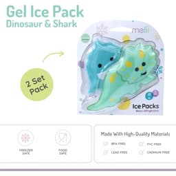 Melii Gel Ice Pack - 2 Pack DINO/SHARK - Image 2