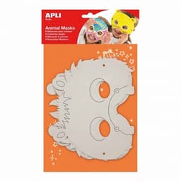 Mask Paint And Color Carton Animals 6/Pack - Apli - Image 1