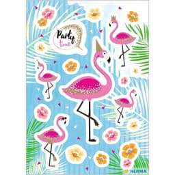 Flamingo Party Time Glittery - Sticker Herma - Image 2