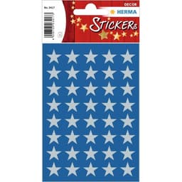 Christmas Stars 5 Spikes Silver - Sticker Herma - Image 1