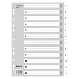 Divider Comix A4 Pp 1-12 12Tabs Grey Ix894 - Image 1