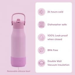 Water Bottle Jworld Flowee 22 Oz Pink Wb26122 - Image 4