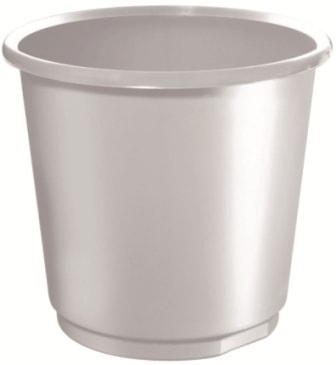 Waste Basket Herlitz 18 Liter Round Grey 11279221