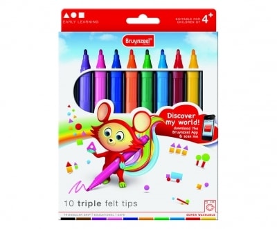 Marker Bruynzeel Triangular 10/Pack 3370K10B