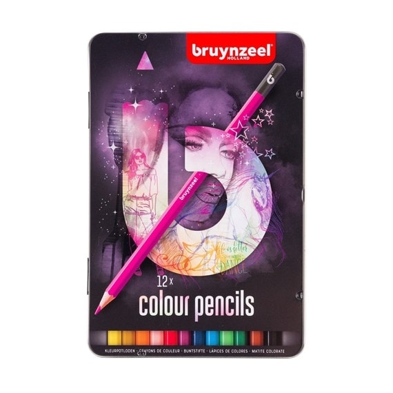 Colored Pencil Bruynzeel Soft 12/Pack Light Tin 60212112