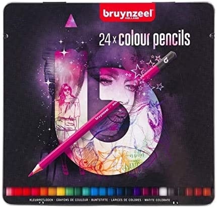 Colored Pencil Bruynzeel 24/Pack Light Tin 60212124
