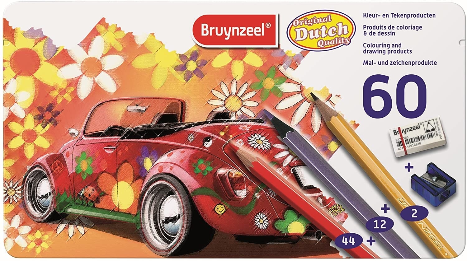 Colored Pencil Bruynzeel 60/Pack Beetle Tin 60312904