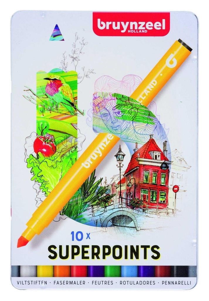 Marker Bruynzeel Super Point 10/Pack 60324010
