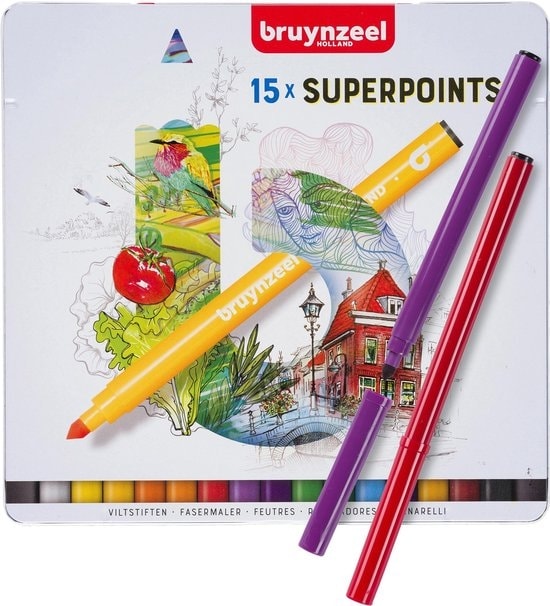 Marker Bruynzeel Super Point 15/Pack 60324015