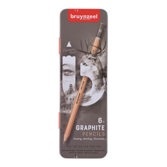 Pencil Bruynzeel Hb Graphite 6/Pack Tin 60211006
