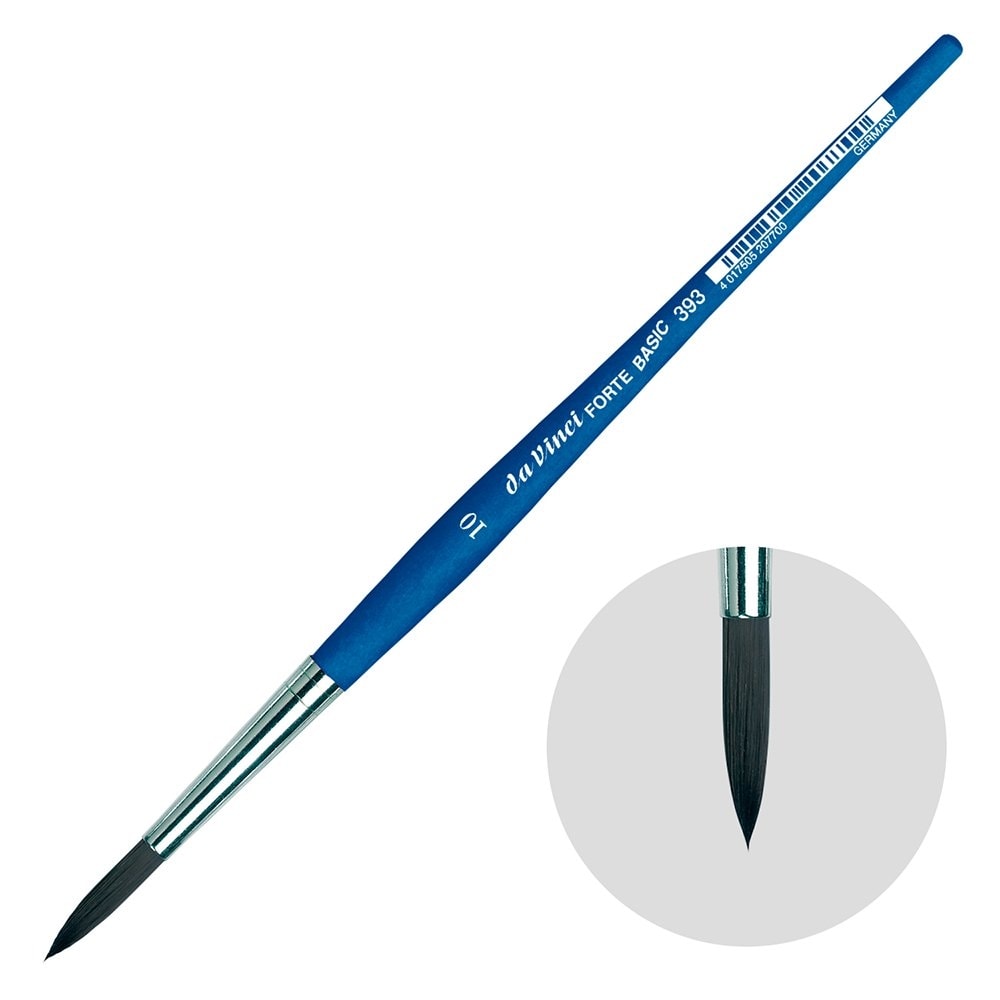 Davinci Forte Basic Brush Round Blue Matt Handle 393 . Size 10