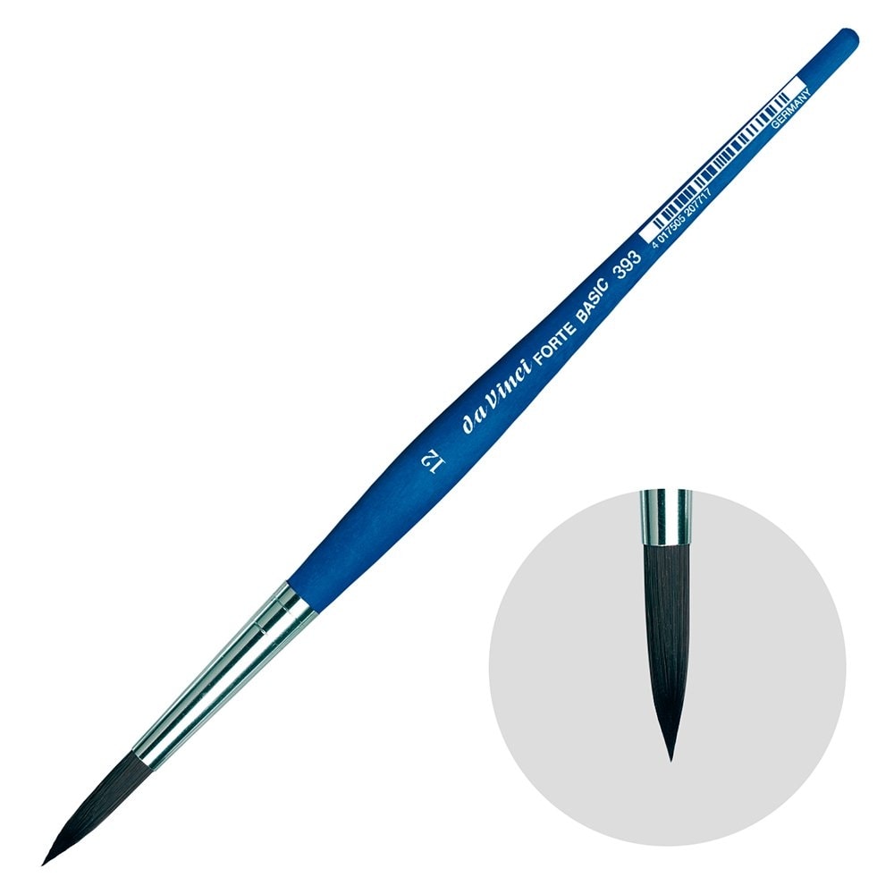 Dainci Forte Basic Brush Round Blue Matt Handle 393 . Size 12