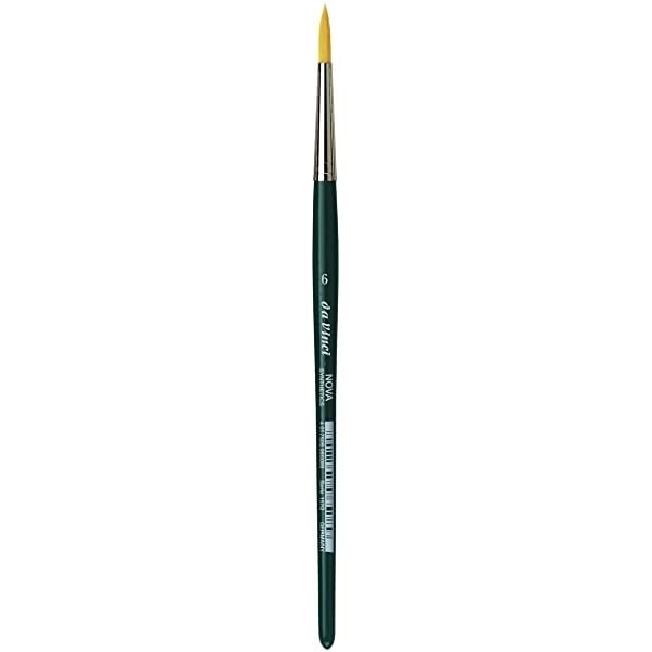 Davinci Nova Water Colour Brush Golden Synthetic Hair 1570 . Size 6