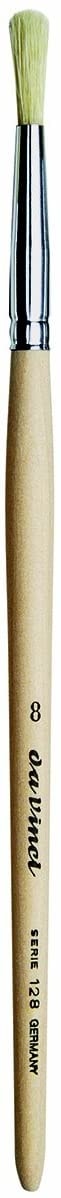 Davinci Brush Round White Bristle 128 . Size 8