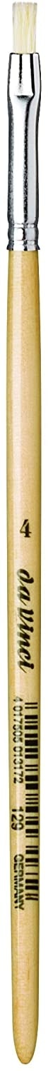 Davinci Brush Flat White Bristle 129 . Size 4