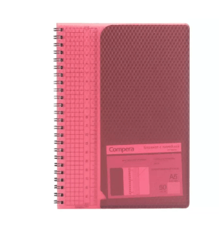 Notebook Comix Diamond A5 Squared 50Sh Pp Spiral Red C7109