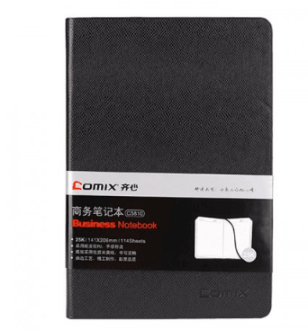 Notebook Comix 141X206Mm Ruled 114Sh Hard Cover Black C5810