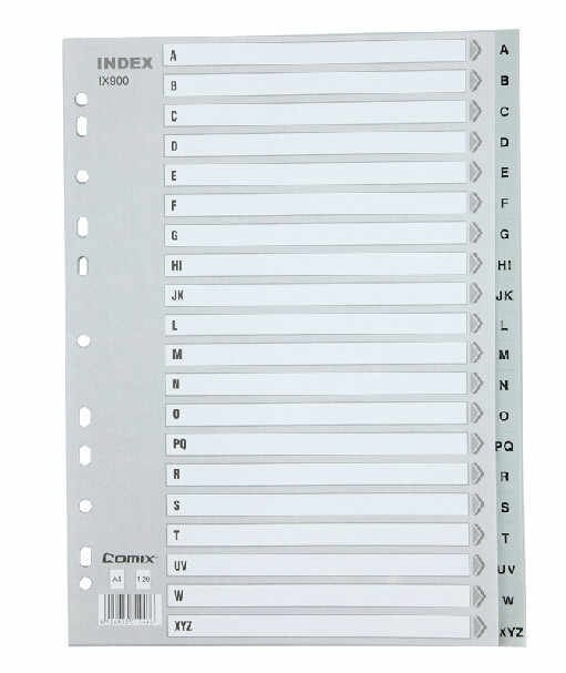 Divider Comix A4 Pp Numerical A-Z  20Tabs Grey Ix900