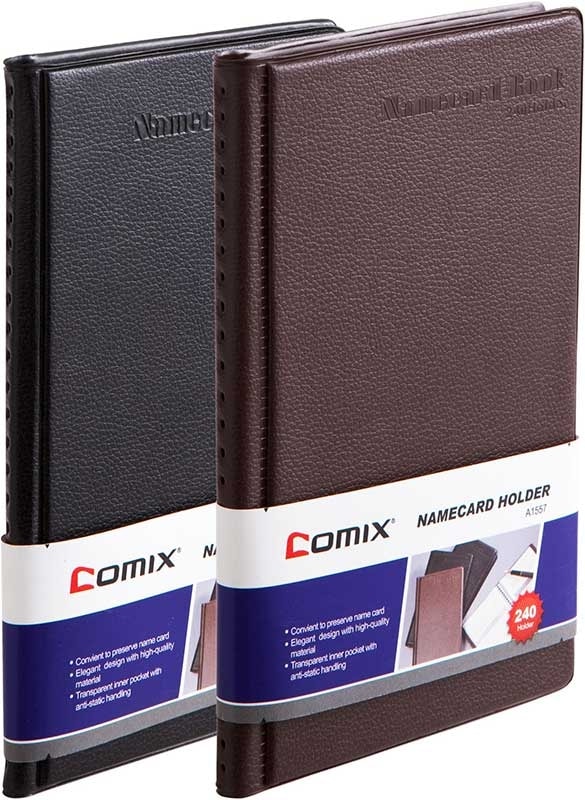 Business Card Album Comix Pvc Fixed 240 Cards Black A1557