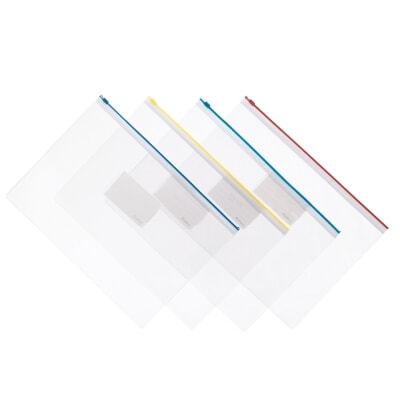 File Envelope Comix Pvc A4 W/Zipper Assorted F56-1