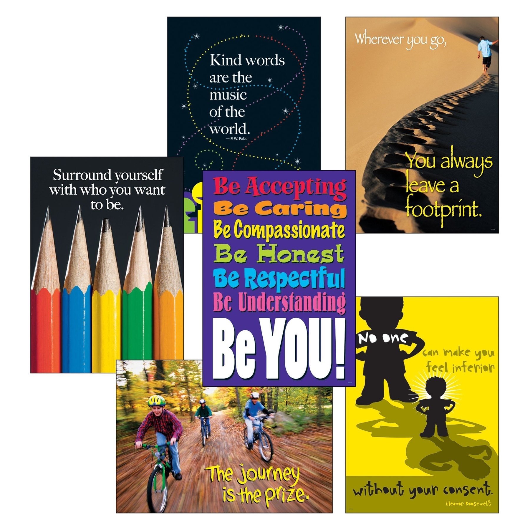 Poster Trend Thinky Positively Set,6 posters per pack, Ta-67909