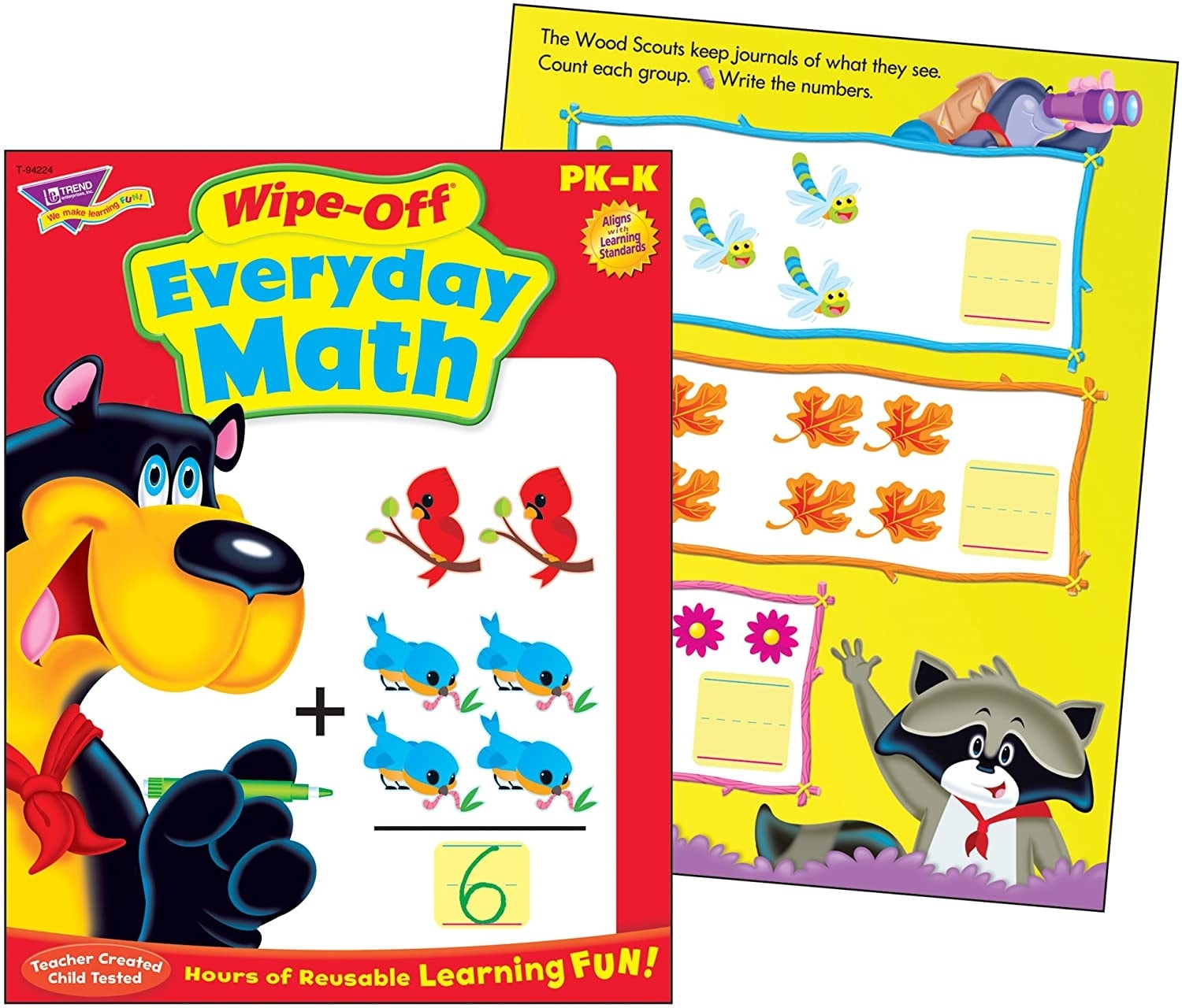 Wipe Off Book Trend,56 two-sided cards, T94224 Everyday Math