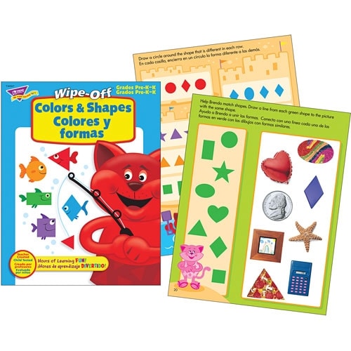 Wipe Off Book Trend T94507 Colors & Shapes/Colores Y Formas