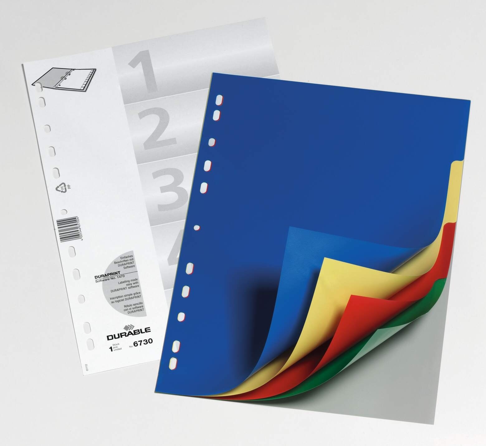 Divider Durable A4 Pp 5Tabs Assorted 6730-27