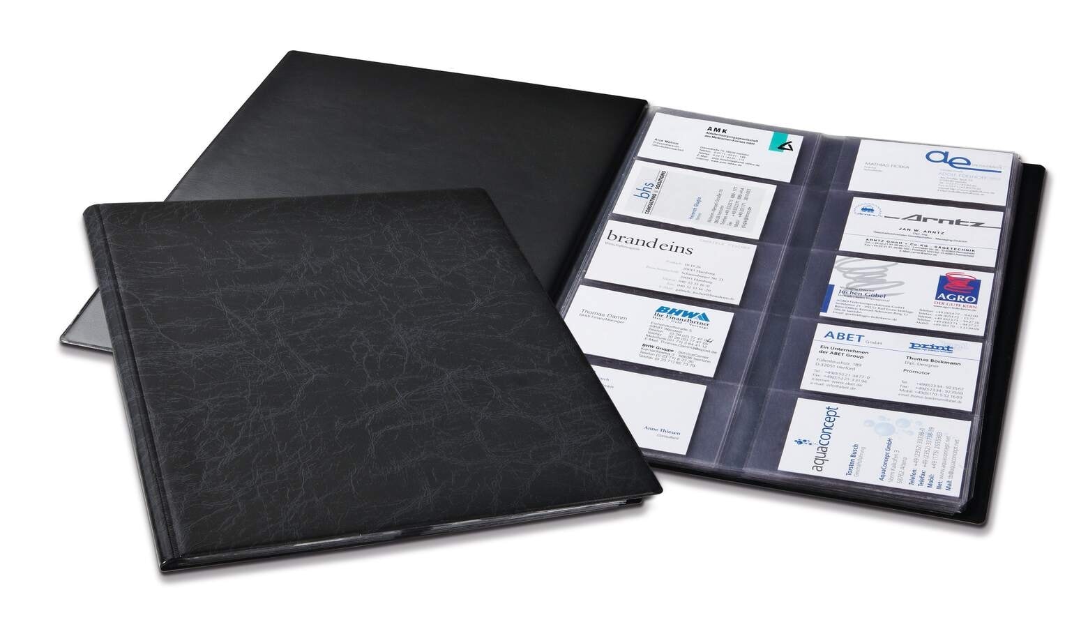 Business Card Album Durable Visifix 400 Cards Black 2445-01