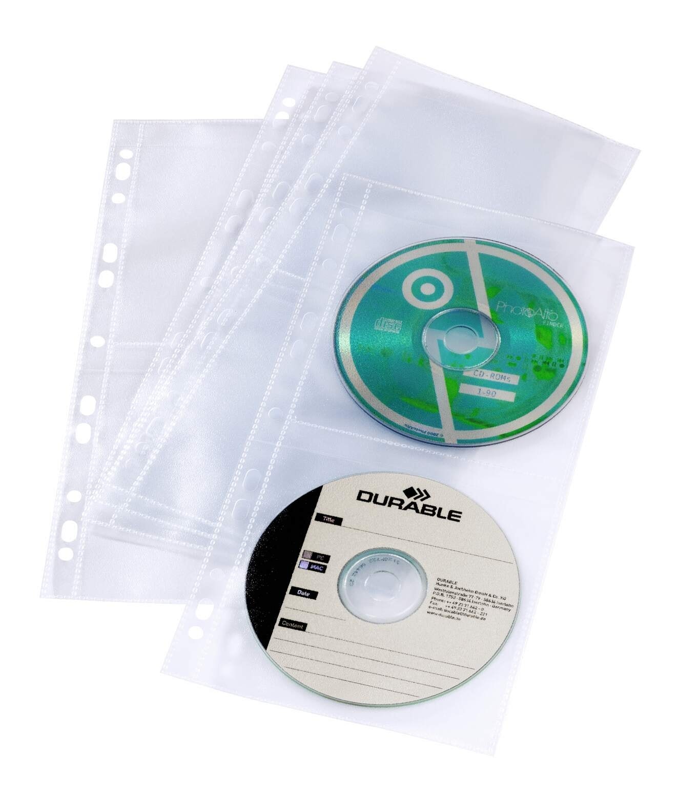 Cd Sleeve  Durable Multi Punched A4 5/Pack 5282-19