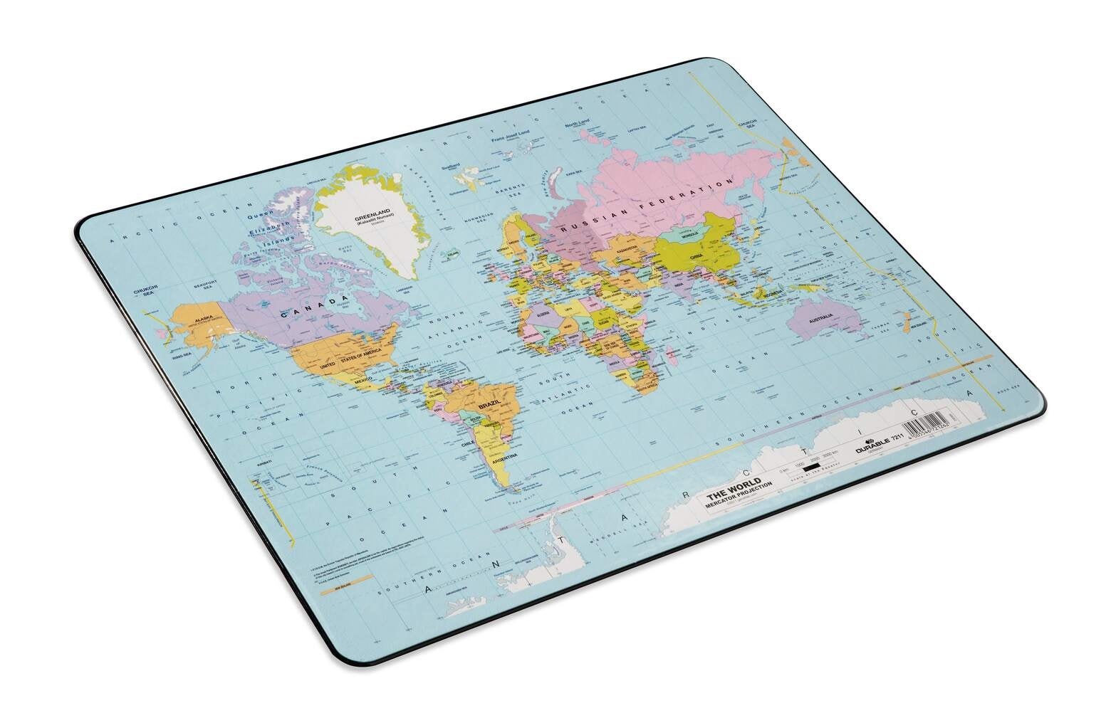 Desk Pad Durable 40X53Cm World Map 7211-19