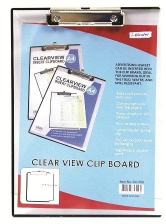 Clipboard Bindermax A4 Transparent T-111