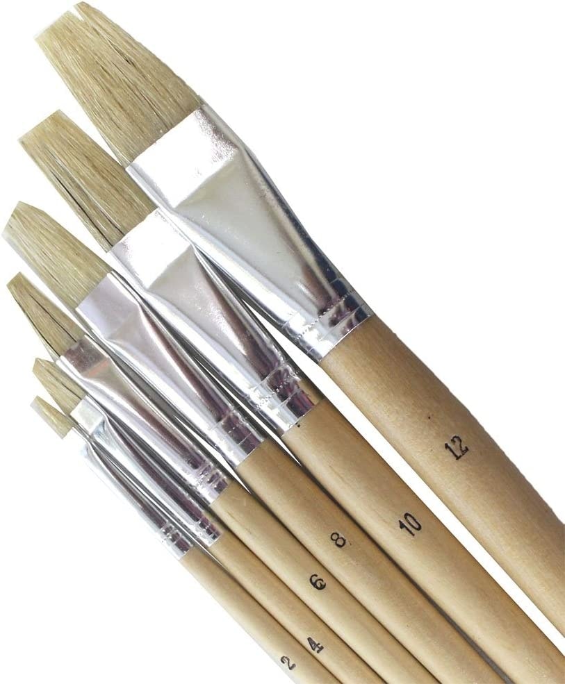 Brush Colour Magus Flat Bristle Hair 6/Pack 2044