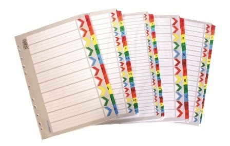 DIVIDER BINDERMAX A4 CARDBOARD PAPER MYLAR COATING 1-31 MA-131