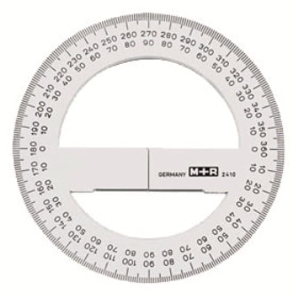 Ruler Protractor M+R 360 Degree 15Cm Transparent 2415 0000