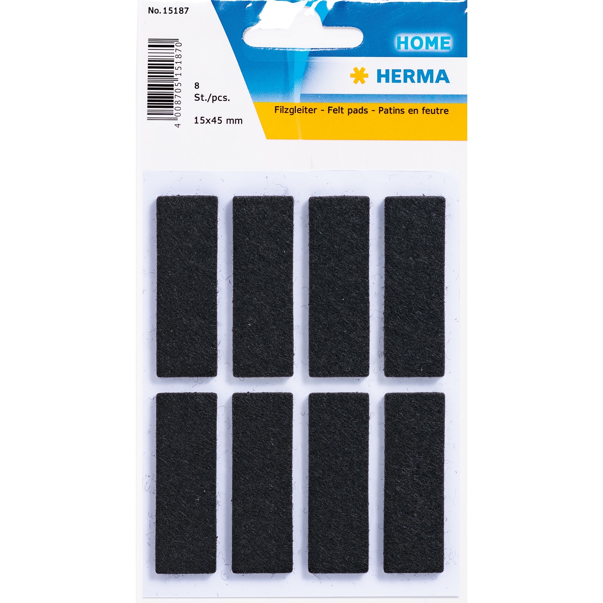 Felt Pad Home 15X45Mm Black