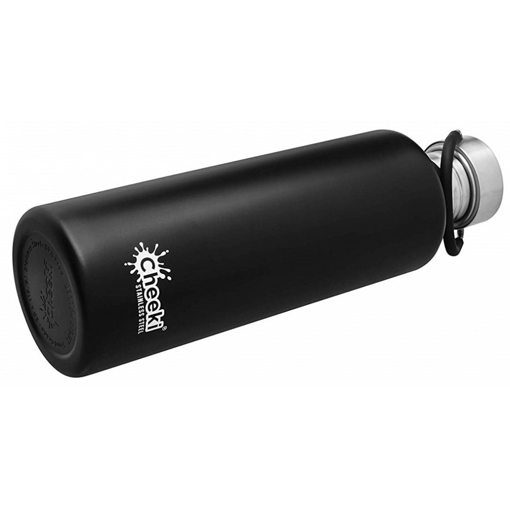 Water Bottle Cheeki Stainless Steel Bpa Free 750Ml Matte Bla
