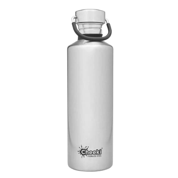 Water Bottle Cheeki Insulated Classic Bpa Free 600Ml Silver
