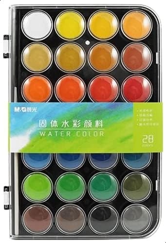 Watercolor Paint M&G 28/Pack Dots Brushes Apln6565